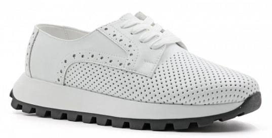 Полуботинки ортопедические женские кожаные Ортомода 825258-Х-005 К белые увеличенной полноты фото 1