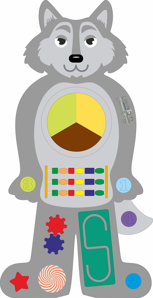 Бизибор Волк, серия Животные ростовые, 39х76см фото 1
