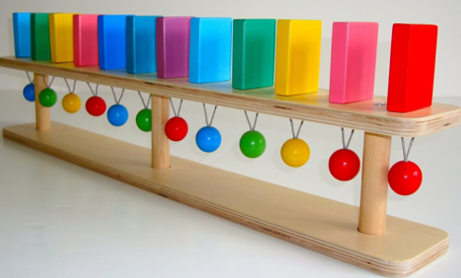 Тактильно развивающая панель Цветное домино 72*10*12 см фото 1