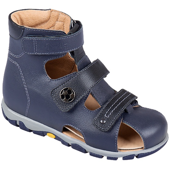 Сандалии ортопедические  с закрытым носом цв.сине-черные TW-272-19 фото 1