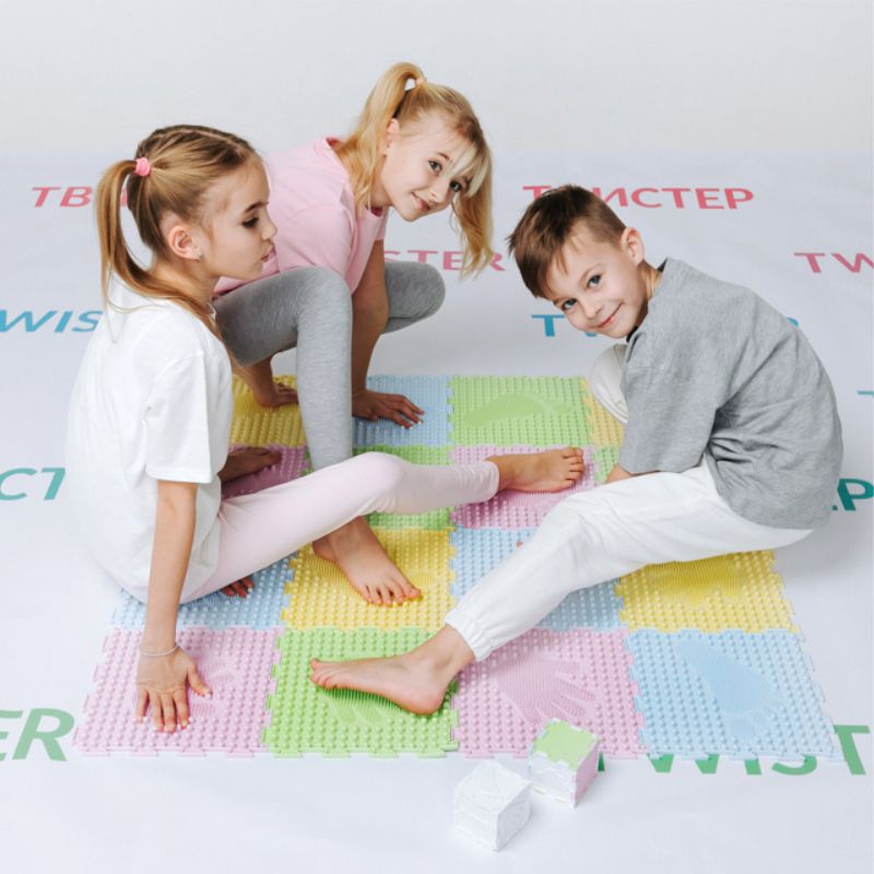 Модульный массажный коврик "ОРТОДОН" "Твистер", 16 модулей - пазлов фото 3