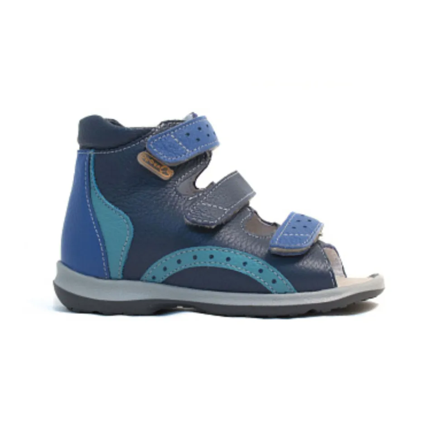 Сандалии с открытым носом Б2-105-219-221-1 джинс/синий  фото 6