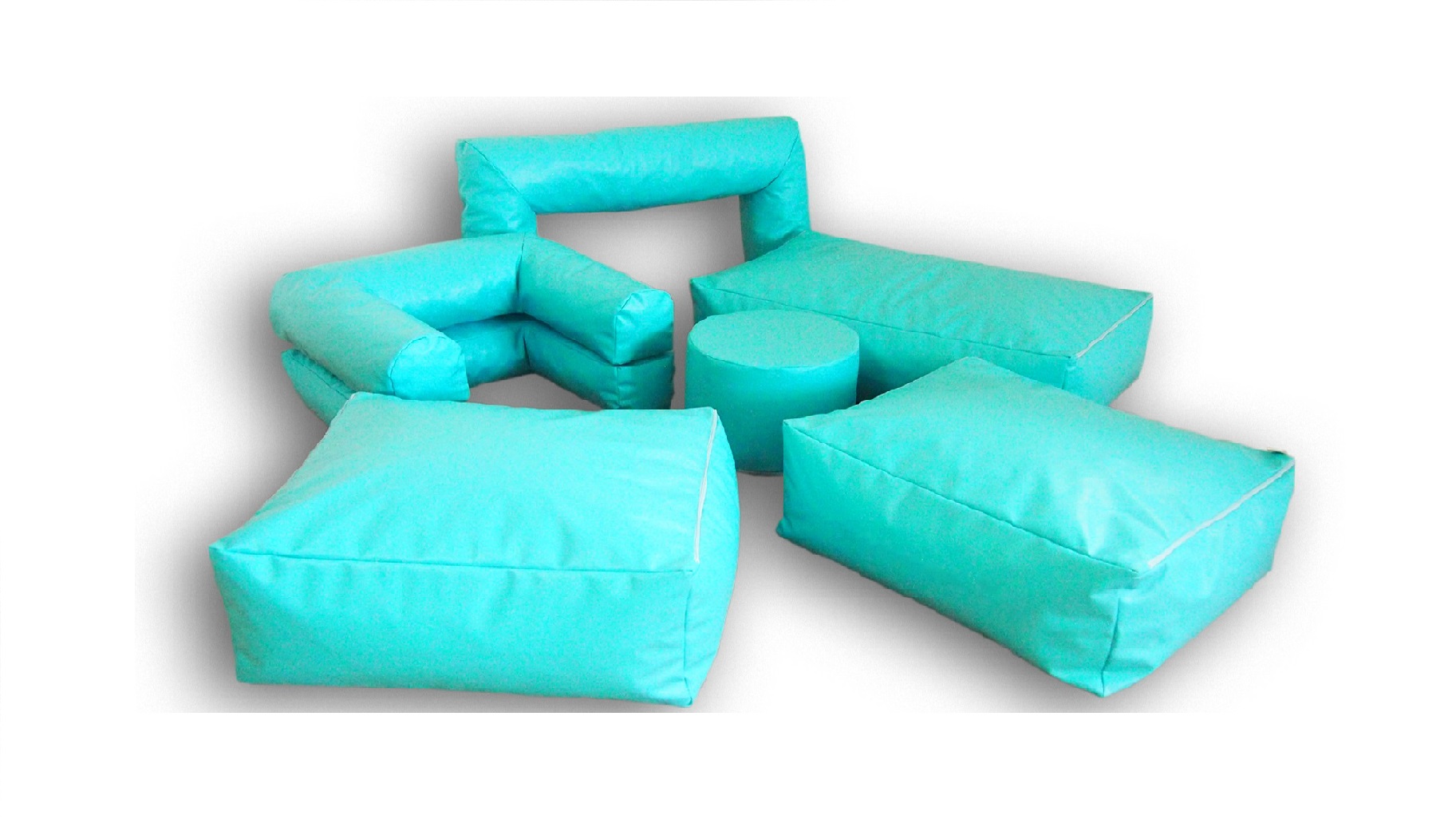 Мягкая мебель с гранулами: Диван (120*65*60), Кресло (70*65*60) – 2 шт., Пуф (D40*40) фото 2