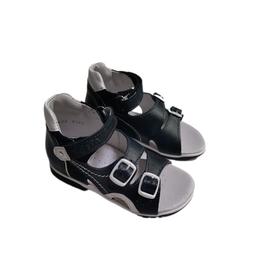 Босоножки  детские открытый нос, цв.синий/белый 043/1-КП-2,12,99 фото 2