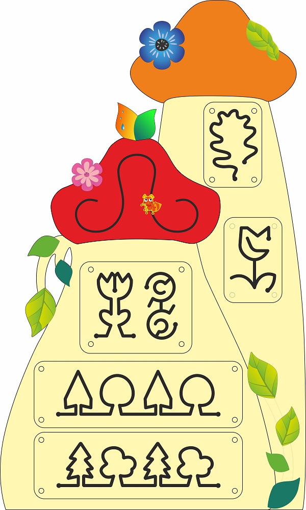 Развивающая панель «Обучение письму, развитие руки 1», бизиборд, 100х60см фото 1