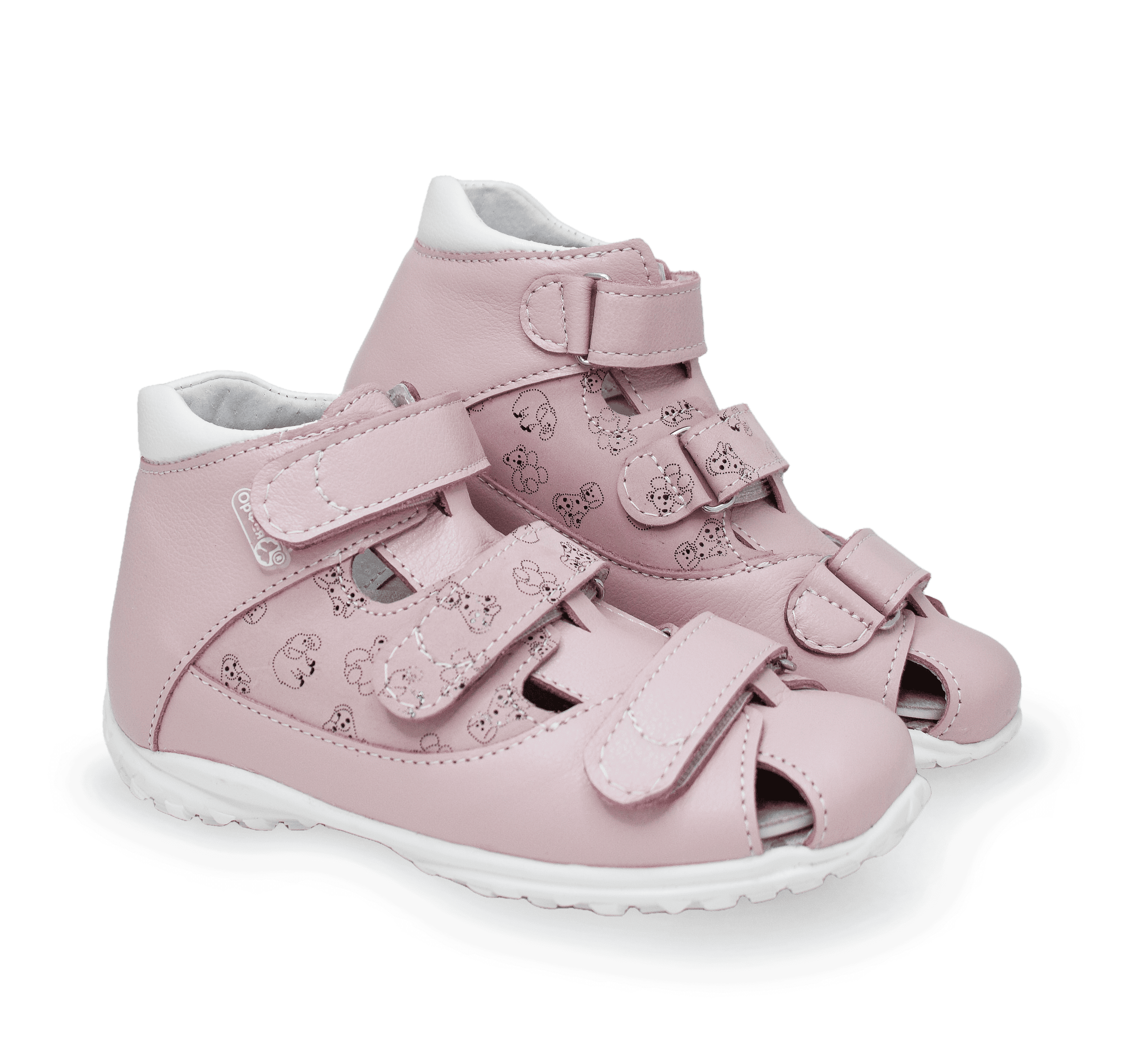 Сандалии детские ортопедические с закрытым носом Орфея Б3-202-104-057-1 кожаные розовые фото 3