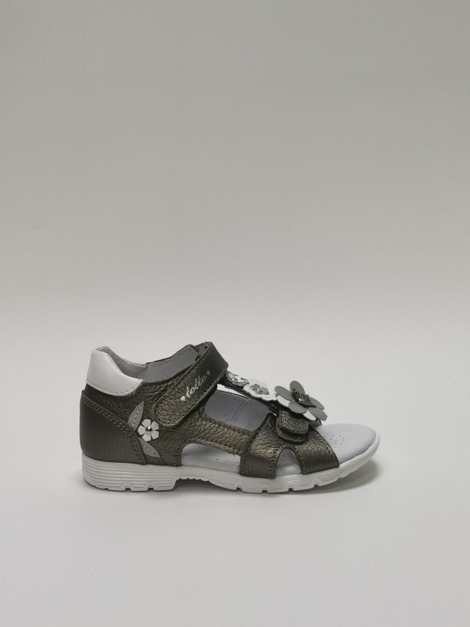 Босоножки  детские с открытым носом, бронза/белый 1131-КП-555,29 фото 3