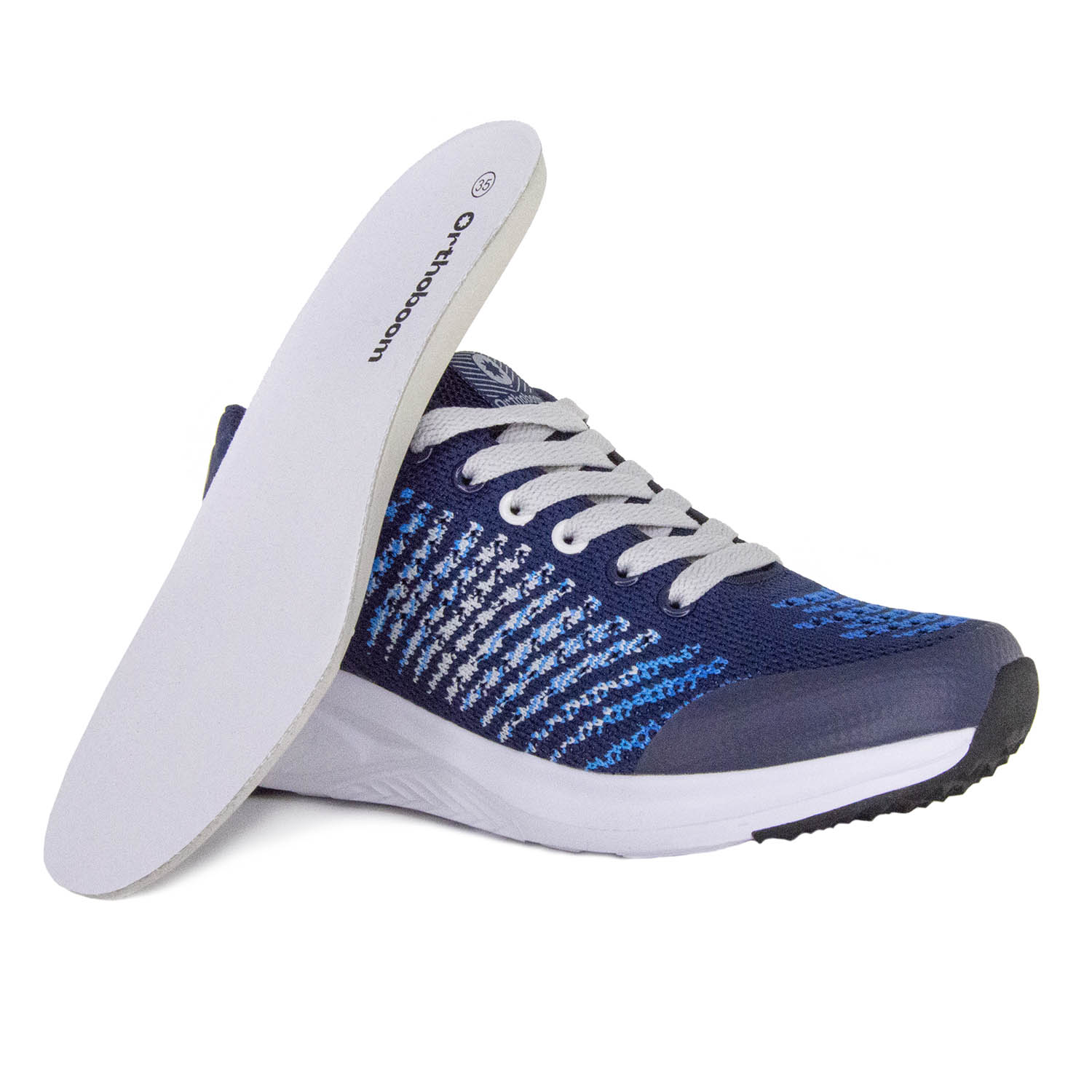 Ортопедические кроссовки Orthoboom 35037-01, цвет темно-синий фото 2